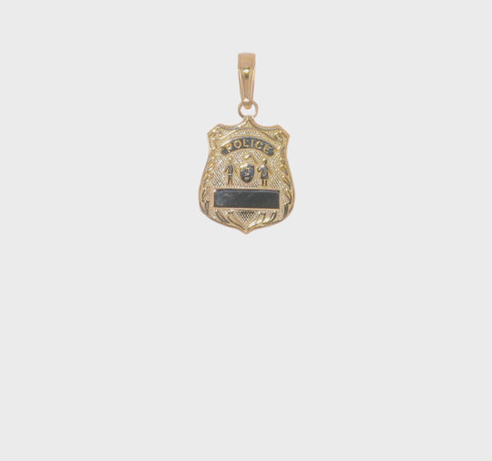 Dije Insignia de Policía en Oro Amarillo de 14K