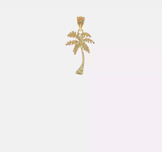 Colgante Mini Árbol de Palma en Oro Amarillo de 14K