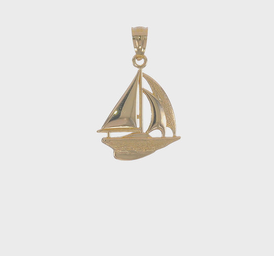 Colgante de Velero en Oro Amarillo de 14K