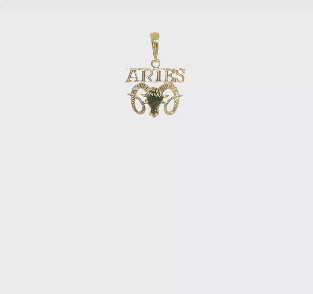 Dije de Aries en Oro Amarillo de 14k