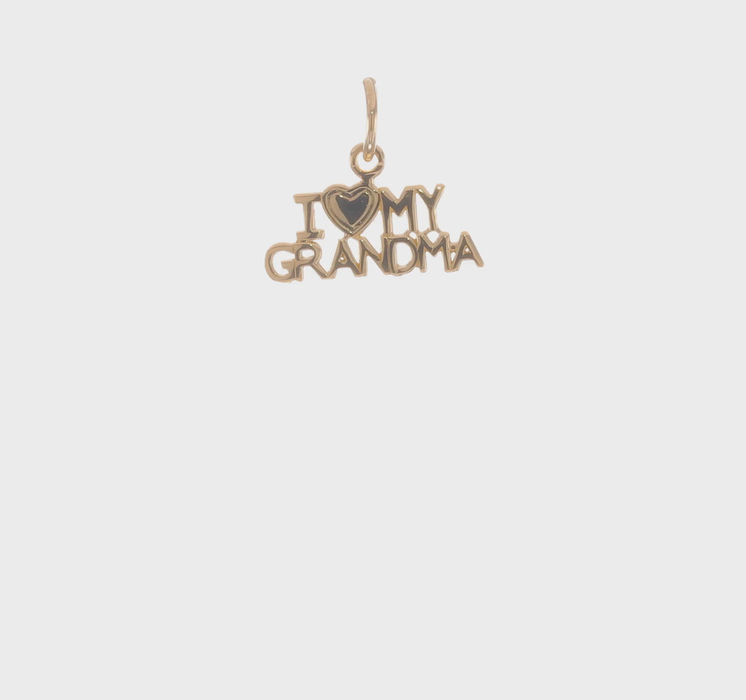 Dije I HEART MY GRANDMA Charm 14K