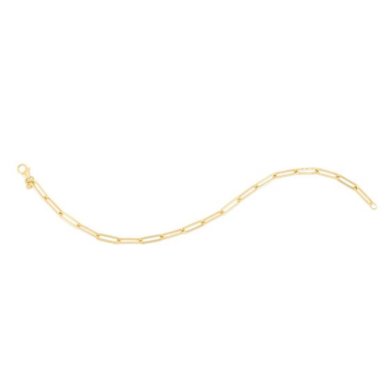 Pulsera de Identificación con Caja Redonda en Oro de 14k